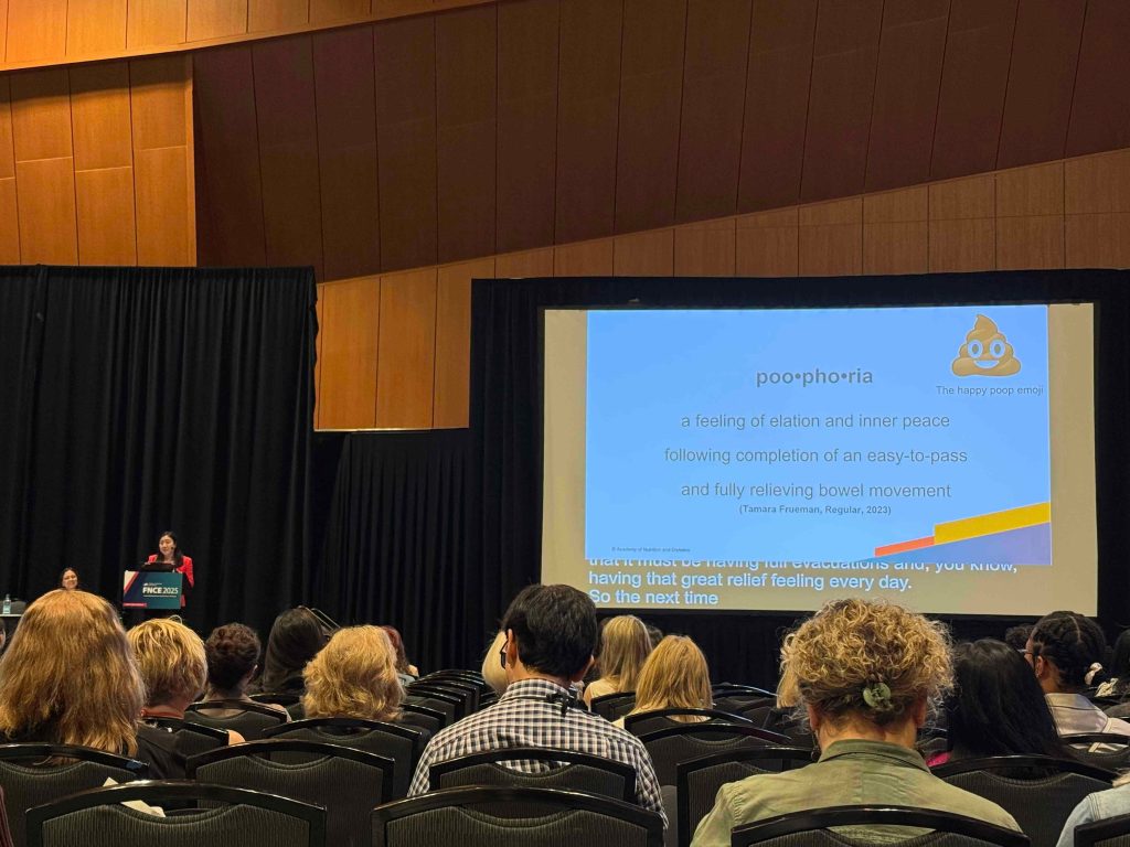 Constipation Jessie Wong talking about constipation at FNCE 2025
